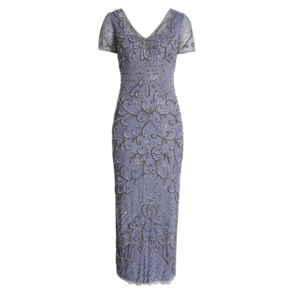 empire midi dress Navy and Pink Puff Sleeve Empire Midi Dress – Modern Millie